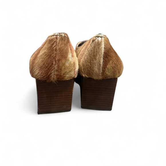 Vintage Fendi Ponyhair Square Toe Block Heels - Picture 7 of 8